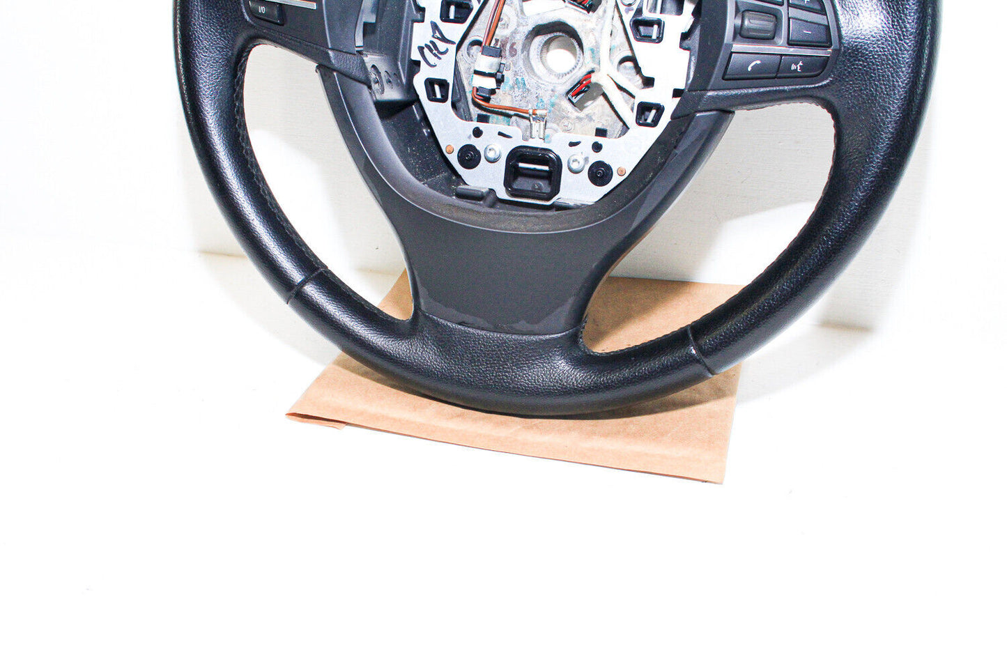 11-17 Bmw 550i F10 Black Leather Steering Wheel 32-33-6-790-889 Oem