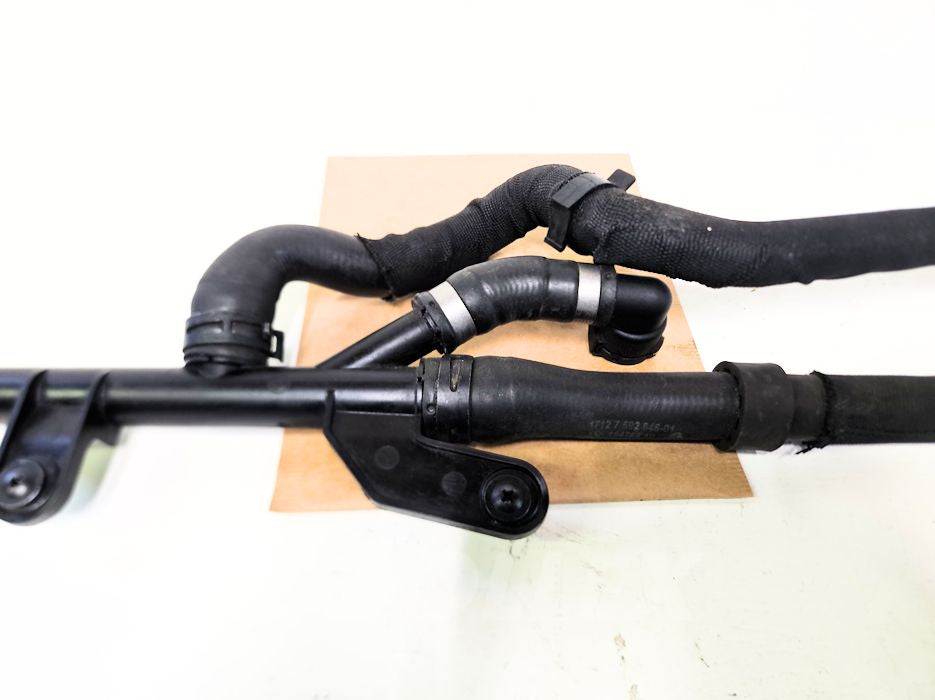 11-18 Bmw 550i F10 Coolant Hoses w/Return Line 17-12-7-575-453, 17-12-7-592-646 Oem Used